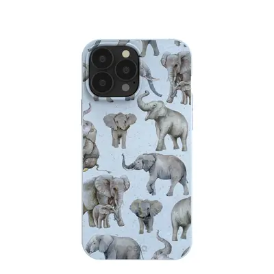 Powder Blue Elephant Parade iPhone 13 Pro Max Case