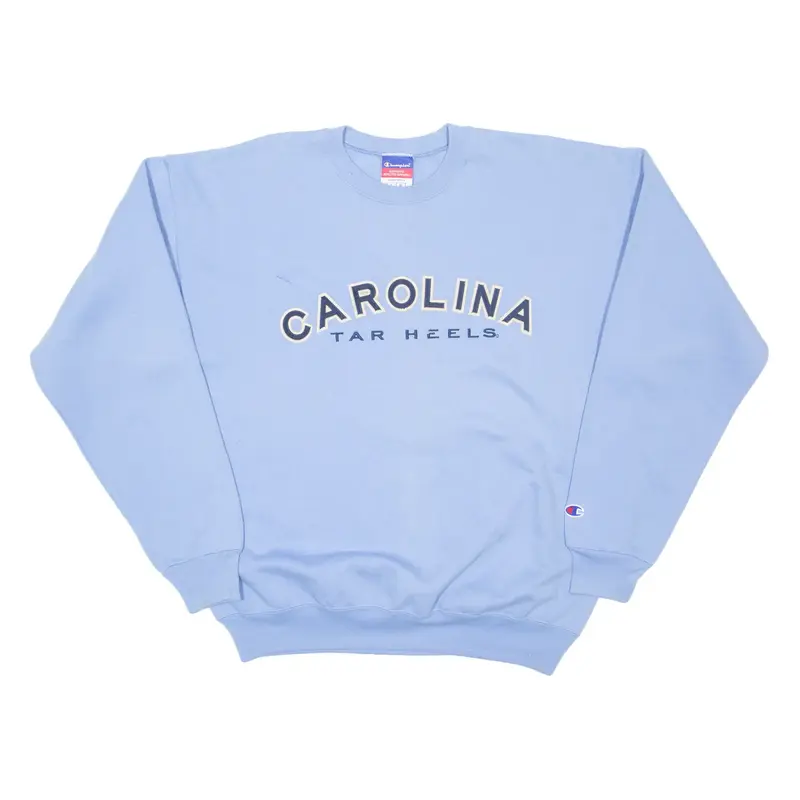 CHAMPION North Carolina Tar Heels Basketball Mens Sweatshirt Blue USA L