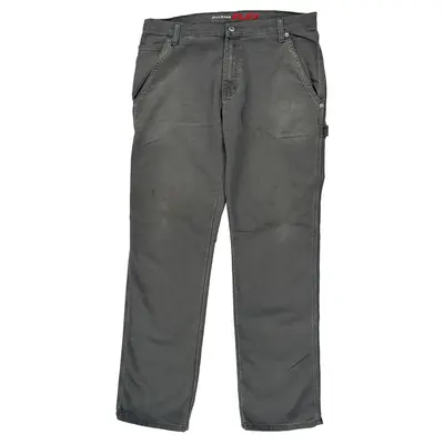 Dickies Carpenter Trousers - 34″ Waist Grey Cotton Blend