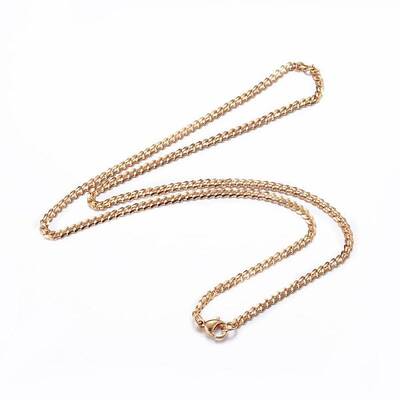 304 Stainless Steel Curb Chain Necklaces