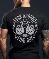 FAFO Graphic T-shirt casual lightweight softstyle Tee for Unisex (Back) Streetwear Man