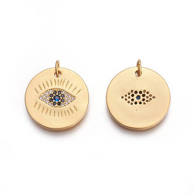 Brass Micro Pave Cubic Zirconia Pendants