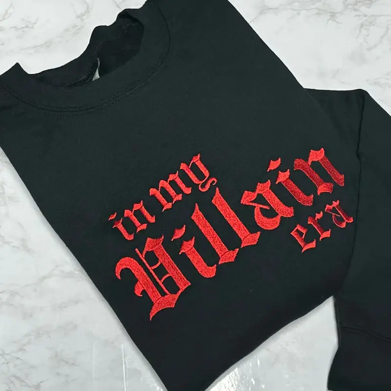 RED In My Villain Era TM Embroidered Crewneck Sweatshirt