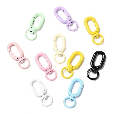 Spray Painted Alloy Swivel Lobster Claw Clasps