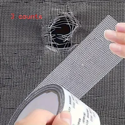 Window Screen Repair Tape, Waterproof Self-adhesive Window Screen Repair Tape, Anti-insect Mesh Patch for Dorm Doors/Curtains
