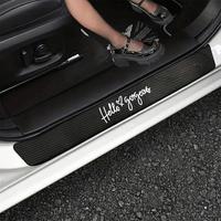 Hello Gorgeous Pattern Door Sill Sticker, Waterproof Door Threshold Strip, Anti-collision Car Interior Accessories Girls, De...