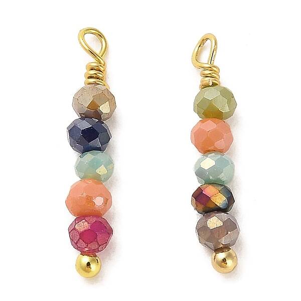 Glass Round Beaded Pendants