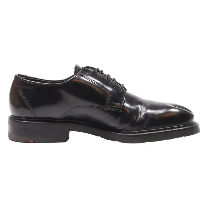 HENRI LLOYD Derby Shoes Black Leather Mens UK 8.5