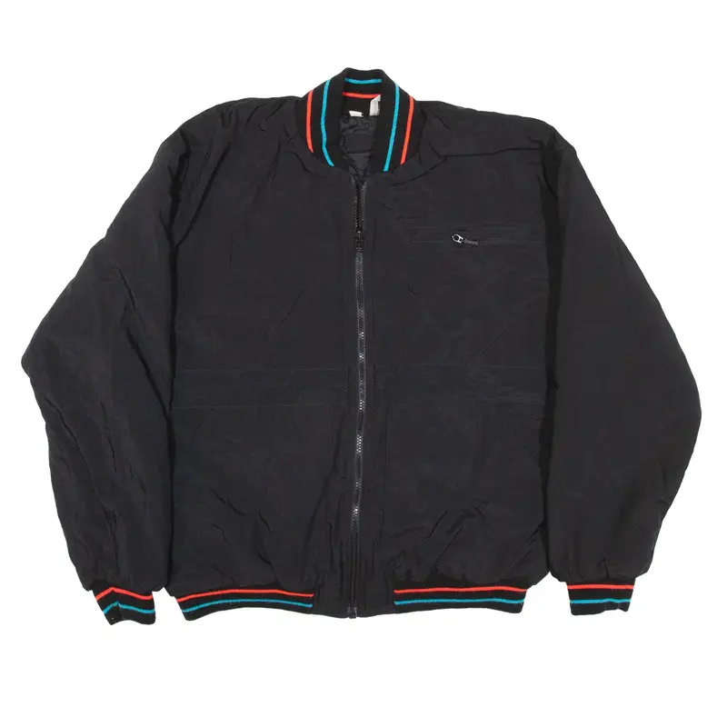 Quilted Bomber Jacket Black Mens L