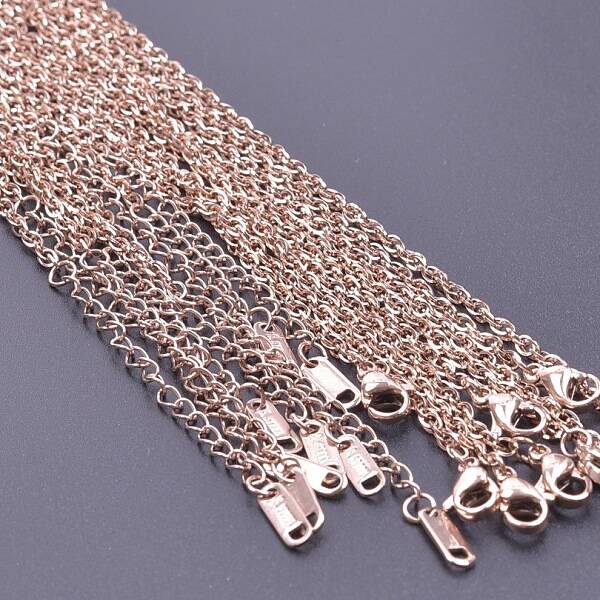 2.2MM Unisex 304 Stainless Steel Cable Chains Necklaces