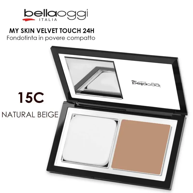 Bella oggi my skin velvet touch compact foundation beige naturale