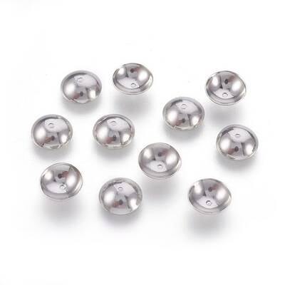 Non-Tarnish 201 Stainless Steel Bead Caps