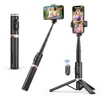HANENO Portable Selfie Stick Tripod with Remote Bluetooth, Telescopic Design for iPhone, Upgraded Tripod for Travel and Recor...