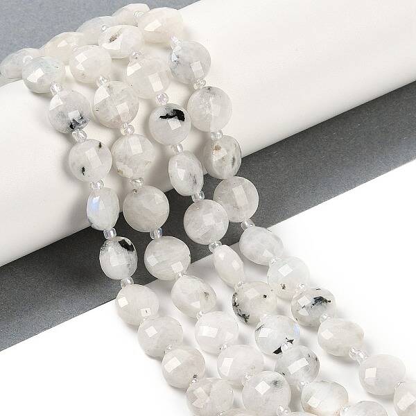 Natural Rainbow Moonstone Beads Strands