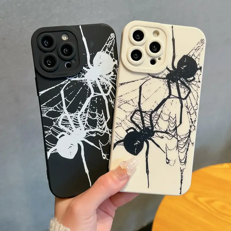 Creative Spider Pattern Phone Case, Summer TPU Anti-drop Decorative Phone Protector Cover, Smartphone Cases, Phone Accesso...