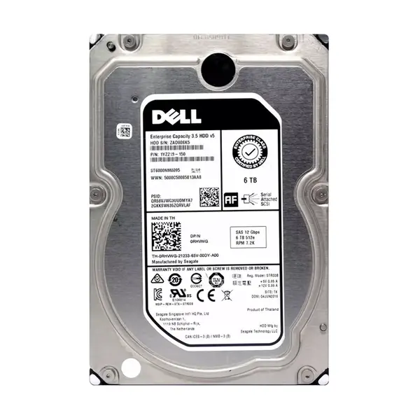 RHVWG Dell 6TB 12Gb/s SAS 7200 3.5-Inch Hard Drive