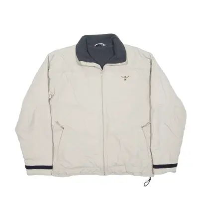 CHIEMSEE Insulated Fleece Lined Coach Jacket Beige Nylon 90s Mens L