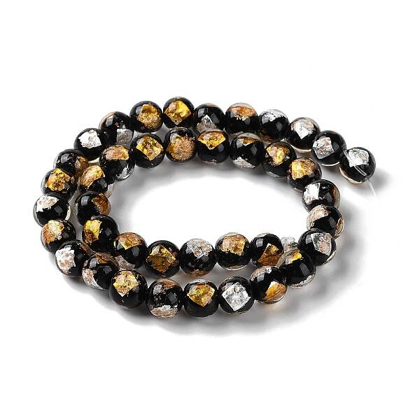 Handmade Gold & Silver Foil Lampwork Beads