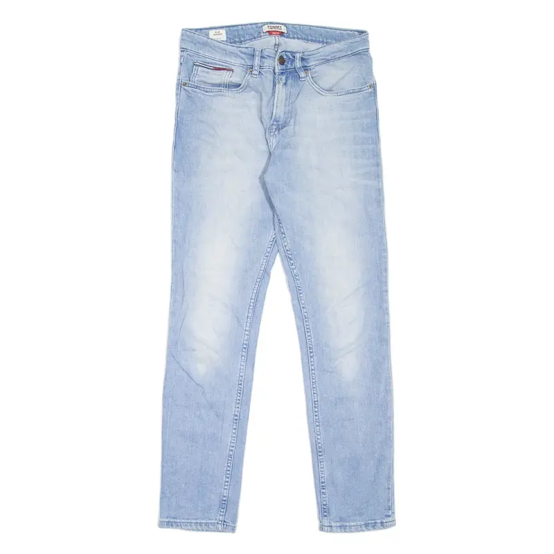 TOMMY JEANS Steve Mens Jeans Blue Slim Tapered Stone Wash W28 L30