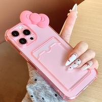 Bowknot Design Phone Case with Card Slot, Anti-drop Cellphone Protective Case, All-inclusive Shockproof Mobile Phone Cover fo...