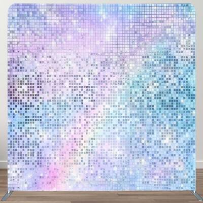 Aperturee Rainbow Colorful Pixel Double-Sided Square Backdrop | Tension Fabric Display | 8X8 Tension Fabric Backdrop | Tensio...