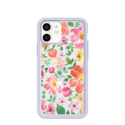 Clear Prairie Florals iPhone 12/ iPhone 12 Pro Case With Lavender Ridge
