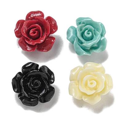 Synthetic Coral Dyed Carved Beads