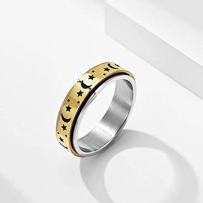 201 Stainless Steel Rotatable Finger Rings