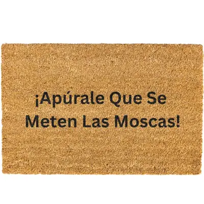 Apurale que se meten las moscas doormat, Welcome Mat, Funny Door mat