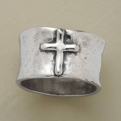 Cross Pattern Alloy Finger Rings