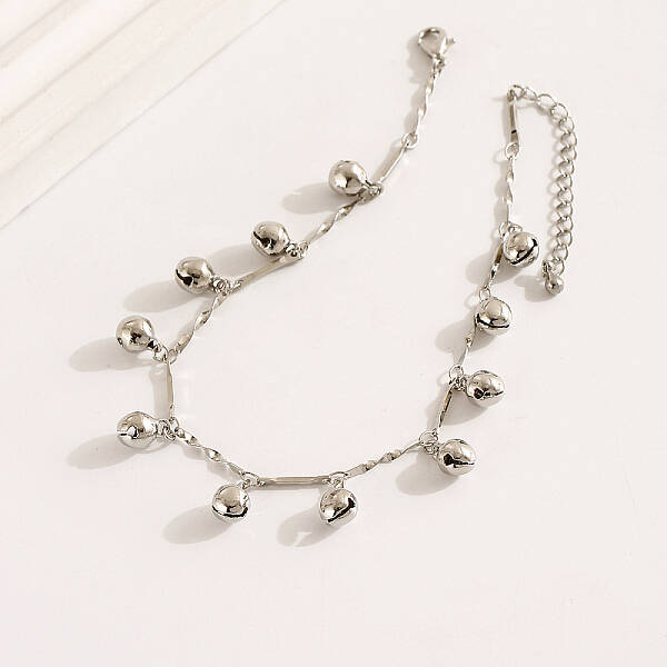 Casual Brass Bell Charm Bracelets for Women