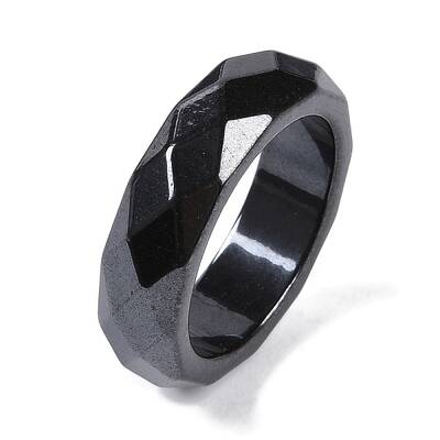 Magnetic Synthetic Hematite Finger Ring for Men Women