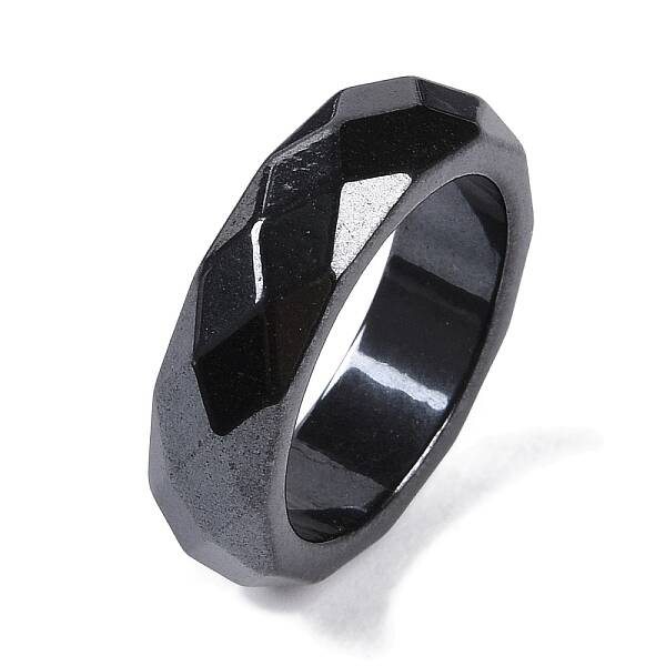 Magnetic Synthetic Hematite Finger Ring for Men Women
