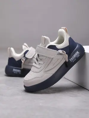 Boys' Velcro Fastening Sneakers, Casual Comfortable Breathable Lightweight Sports Running Shoes, Fashionable Sneakers for Dai...