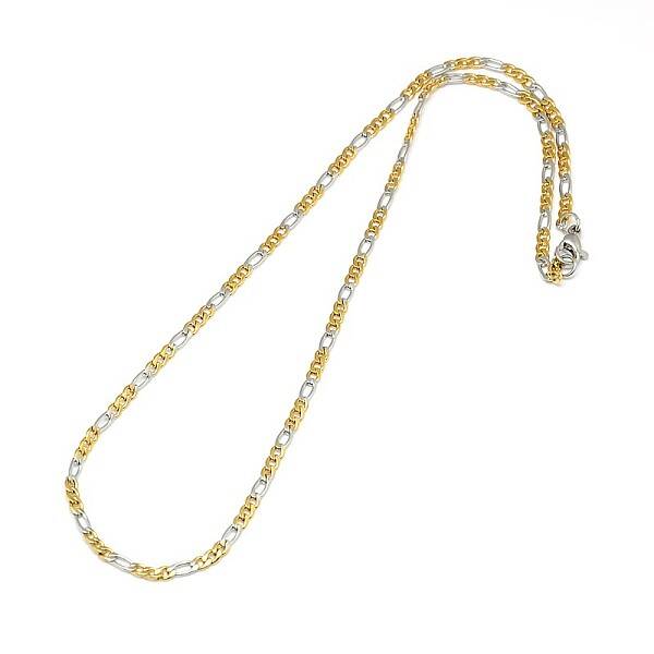 304 Stainless Steel Figaro Chain Necklace Making