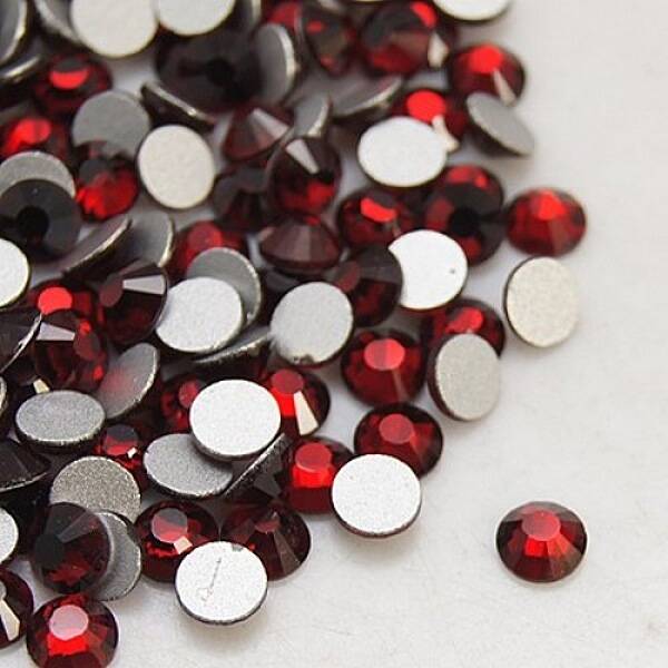 Siam Faceted Glass Flat Back Rhinestone for Nail Art