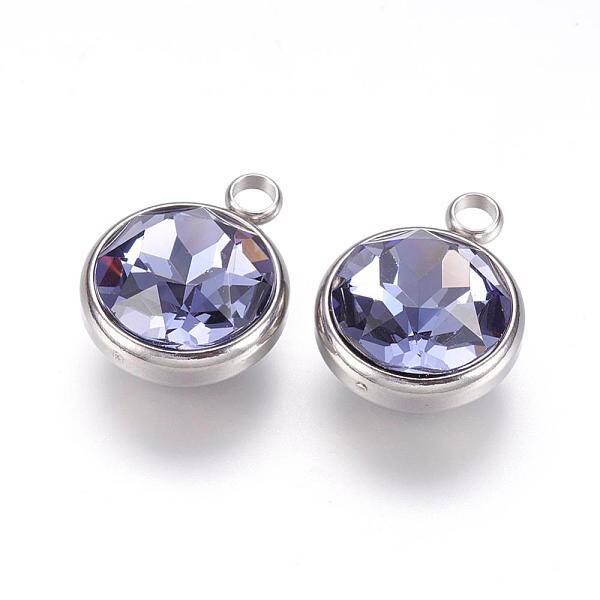 K9 Glass Rhinestone Pendants