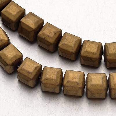Electroplate Non-magnetic Synthetic Hematite Bead Strands