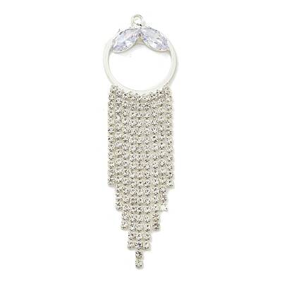 Brass Rhinestone Pendants
