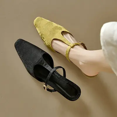 CHIKO Alicen Pointy Toe Block Heels Clogs/Mules Shoes