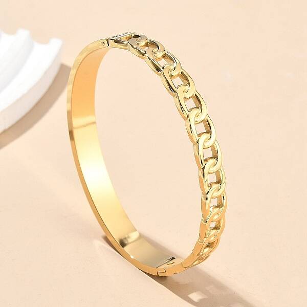 304 Stainless Steel Hinged Bangles for Women