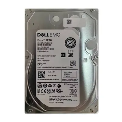 0J7W80 Dell 8TB 7200RPM 6Gb/s SATA Hot Plug 3.5-inch Hard Drive