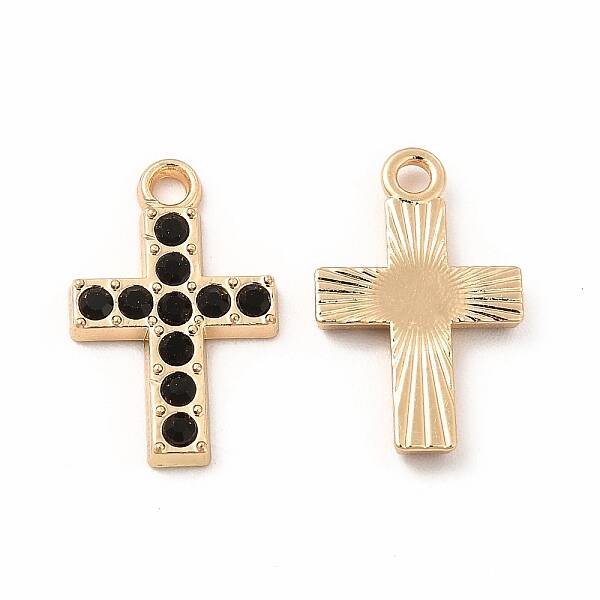 Rack Plating Eco-friendly Alloy Rhinestone Pendants