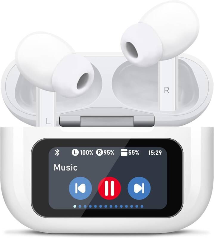 Wireless Earbuds Noise Canceling Bluetooth Earphones With Mic & Touch Controls, ANC/ENC