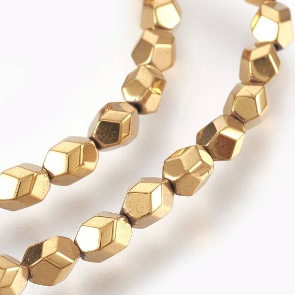Electroplated Non-magnetic Synthetic Hematite Bead Strand