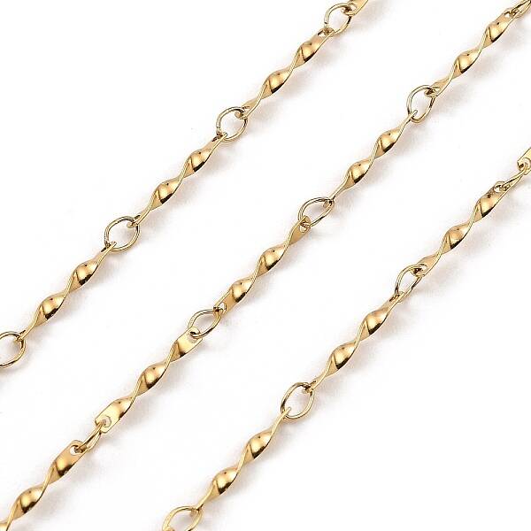 Ion Plating(IP) Handmade 304 Stainless Steel Twist Link Chains