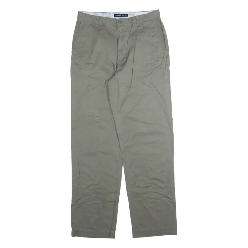 TOMMY HILFIGER Chino Mens Trousers Grey Slim Straight W30 L32