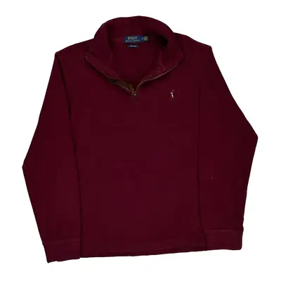Polo By Ralph Lauren 1/4 Zip - Medium Burgundy Cotton