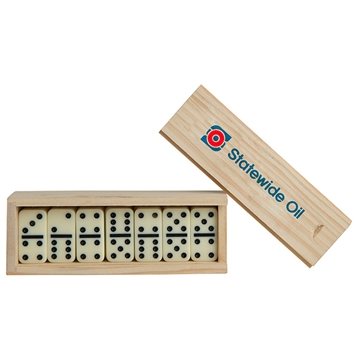 150 Custom Small Dominos in Box - Wooden Case
