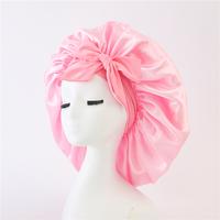 Bling Hair Single Side Satin Sleeping Cap For Women With Elastic Soft Band Adjustable Hair Head Cover Bonnet